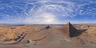 Great Pyramids of Giza in Egypt_Pyramids in Giza at sunset